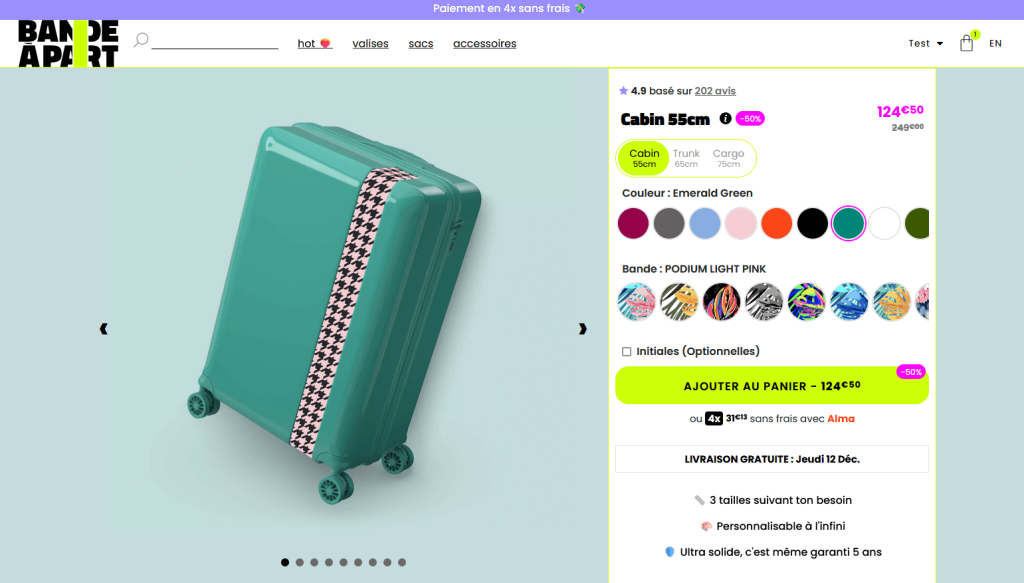 Aperçu de la boutique de bagages Bande à Part