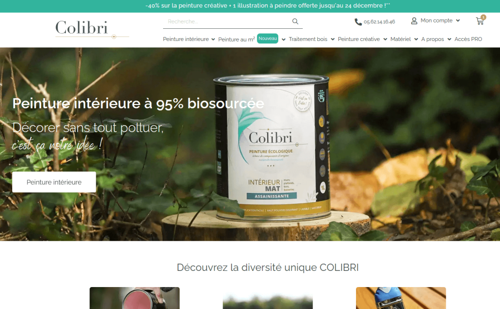 Aperçu de la boutique Colibri Peinture
